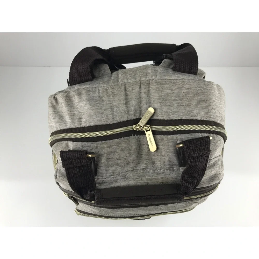 Ergobaby Babyboom Diaper Backpack‎ Gray Insulated Pockets Travel Bag